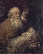 REMBRANDT Harmenszoon van Rijn Simeon with the Christ Child in the Temple France oil painting artist